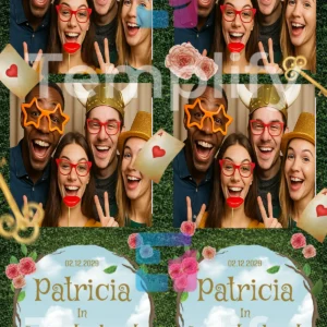 Wonderland party photo booth template