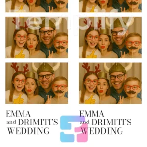 Wedding magazine photo booth template