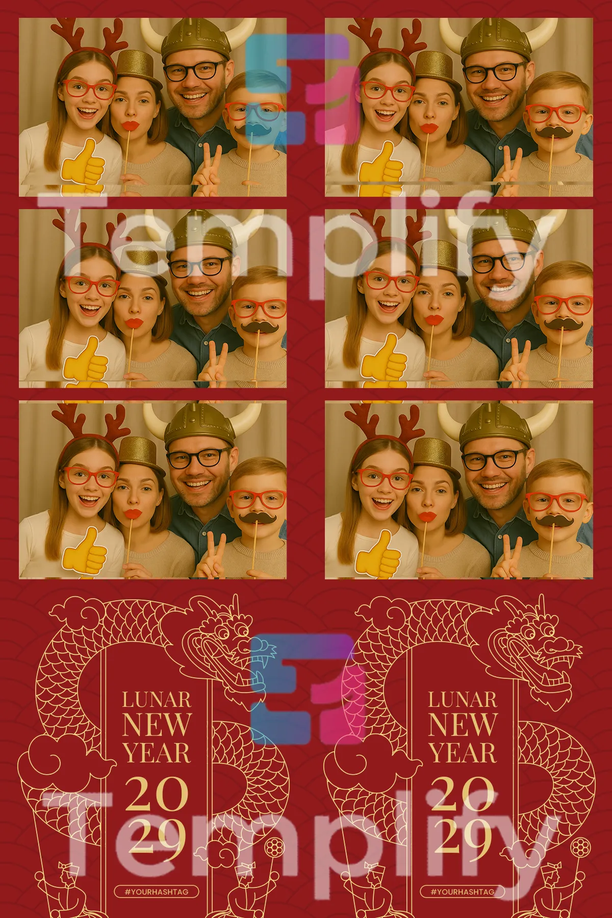 Chinese new year photo booth template