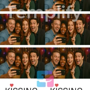 Valentines day photo booth template