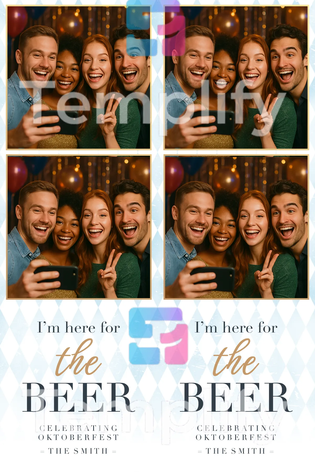 Minimal oktoberfest photo booth template