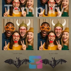 Halloween photo booth template