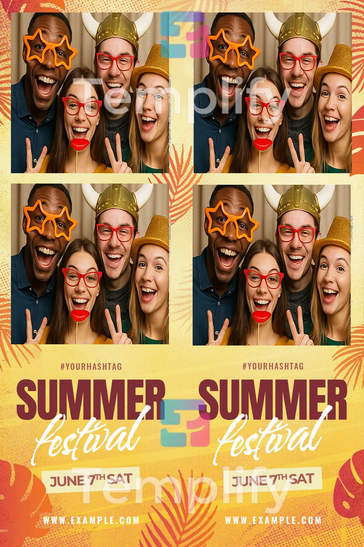 Summer festival photo booth template
