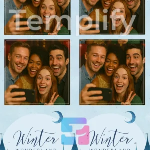 Winter wonderland photo booth template
