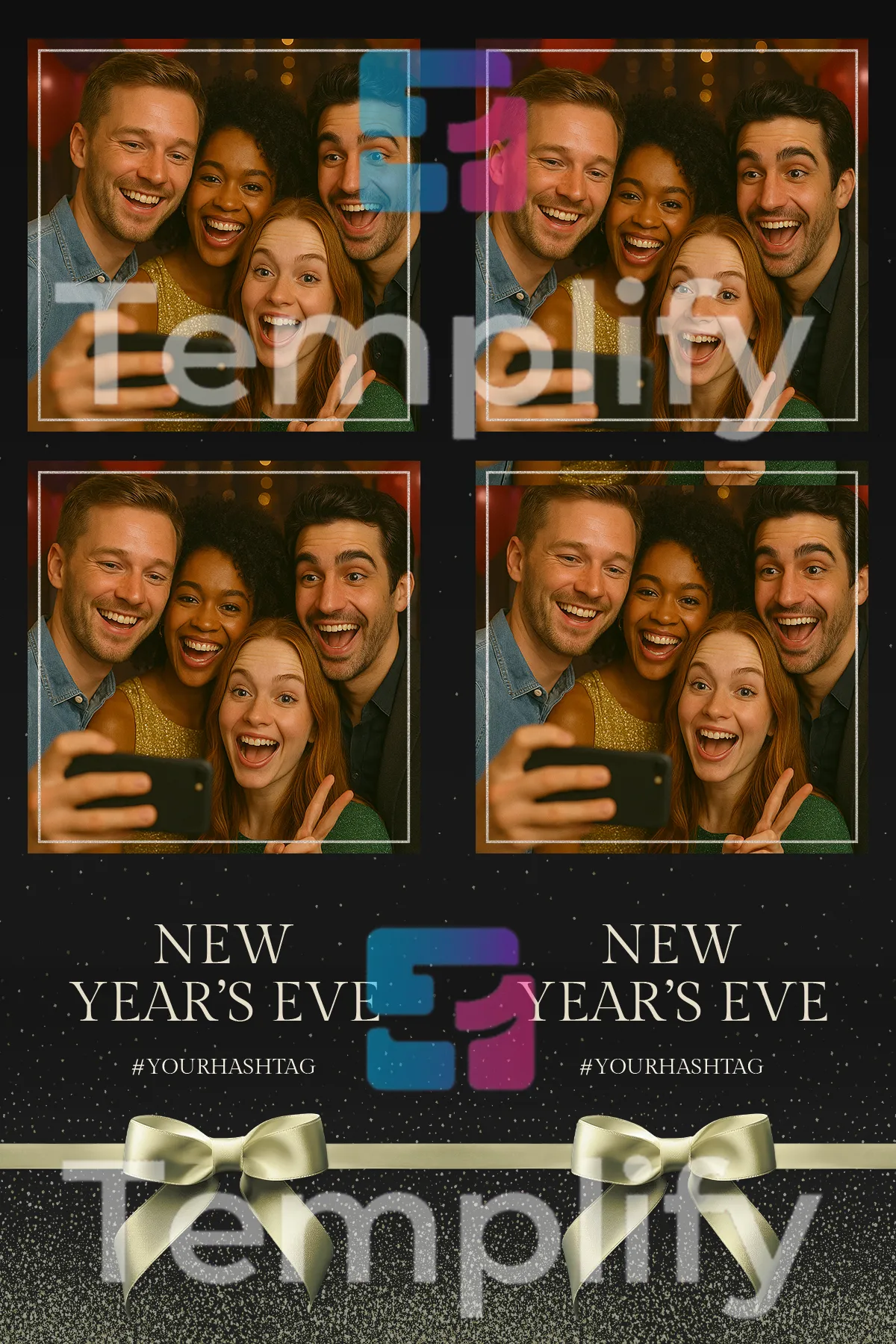 New years eve photo booth template