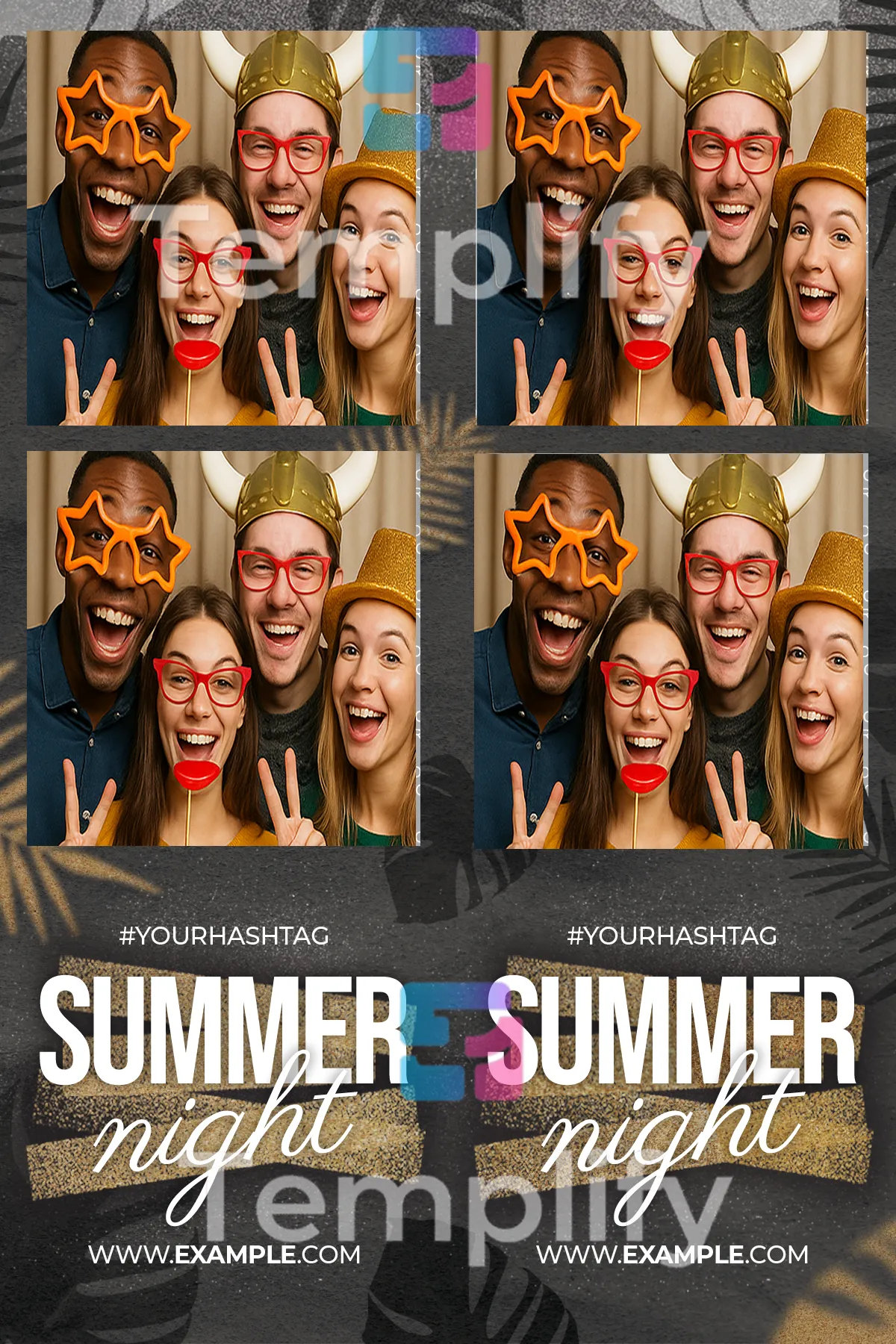 Summer festival photo booth template