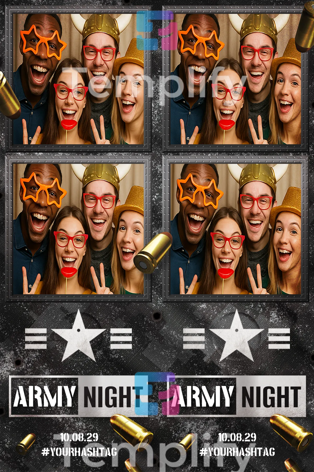 Army party photo-booth template