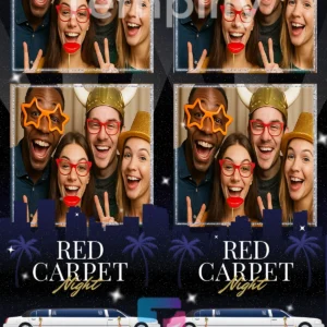 Red carpet photo booth template
