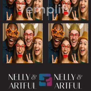 Black minimalist photo booth template