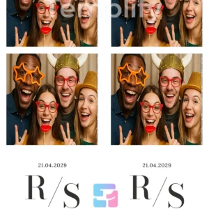 Sleek minimalist photo booth template