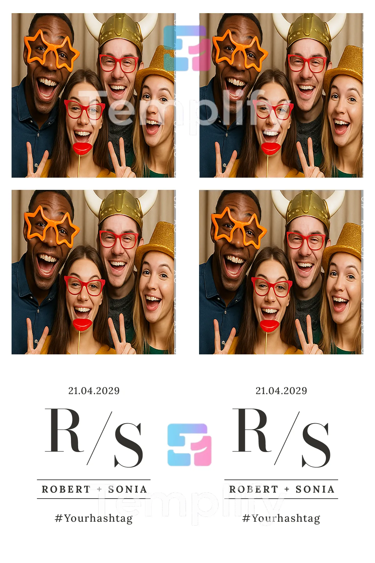 Sleek minimalist photo booth template