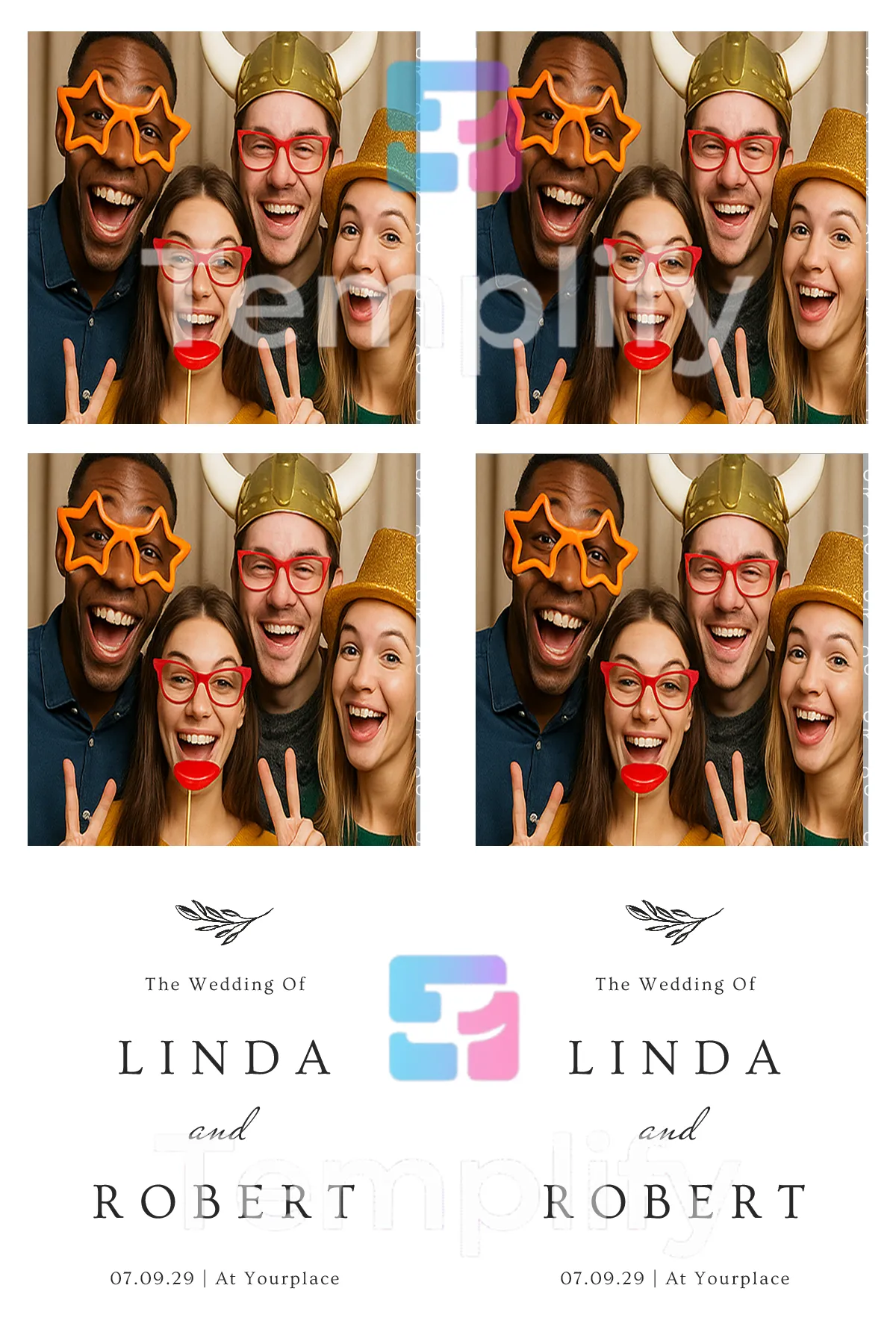 Simple minimalist photo booth template