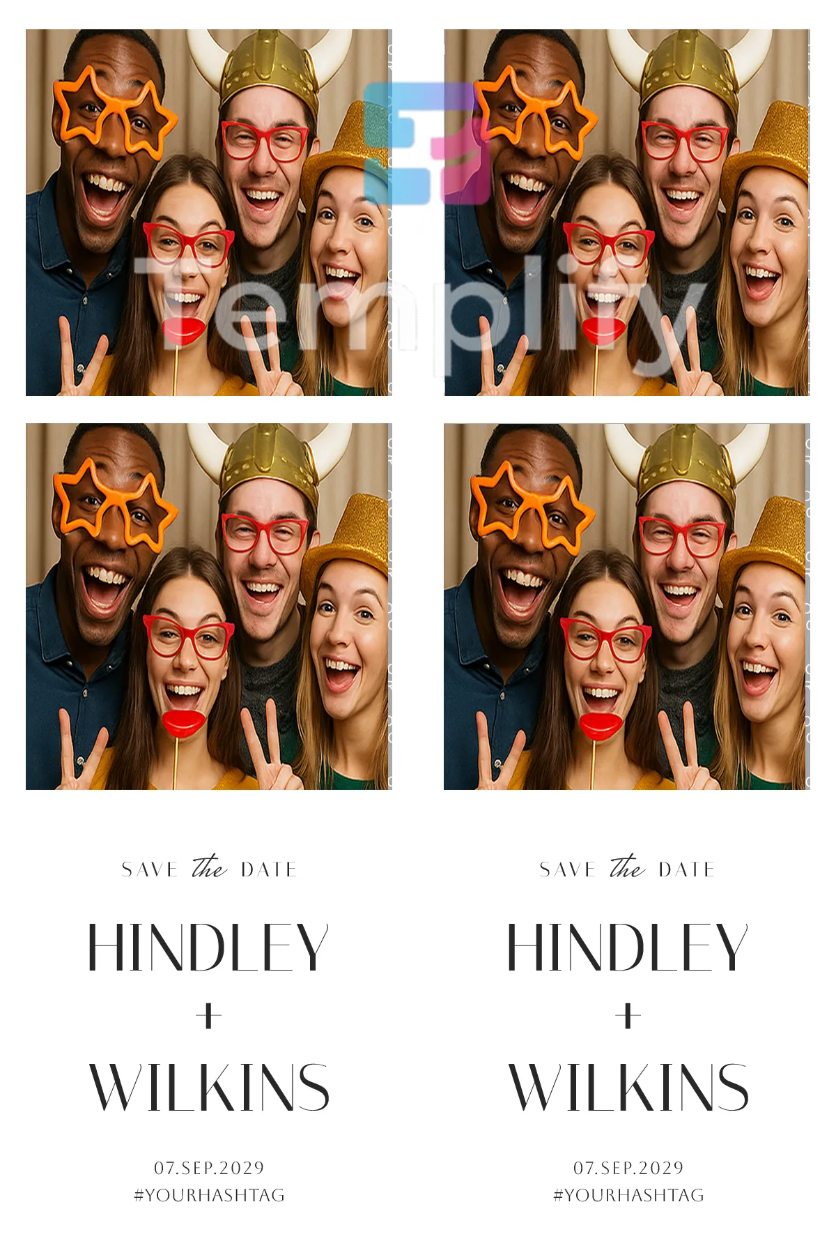 Minimalist photo booth template