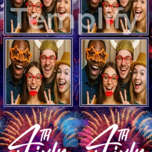 4th july fireworks photo booth template