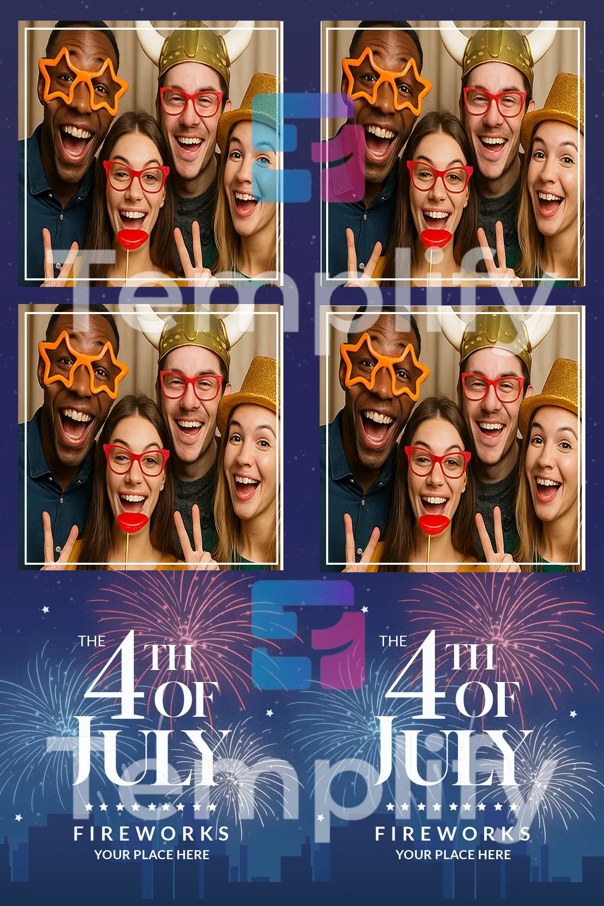 4th july photo booth template