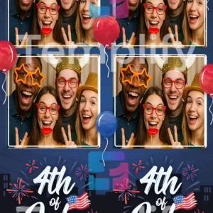 4th july photo booth template