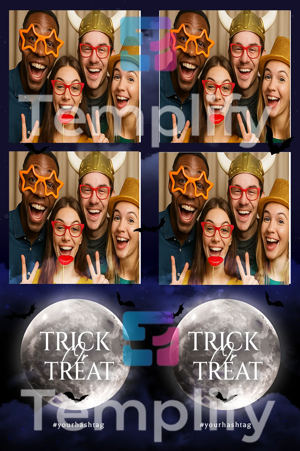 Halloween photo booth template