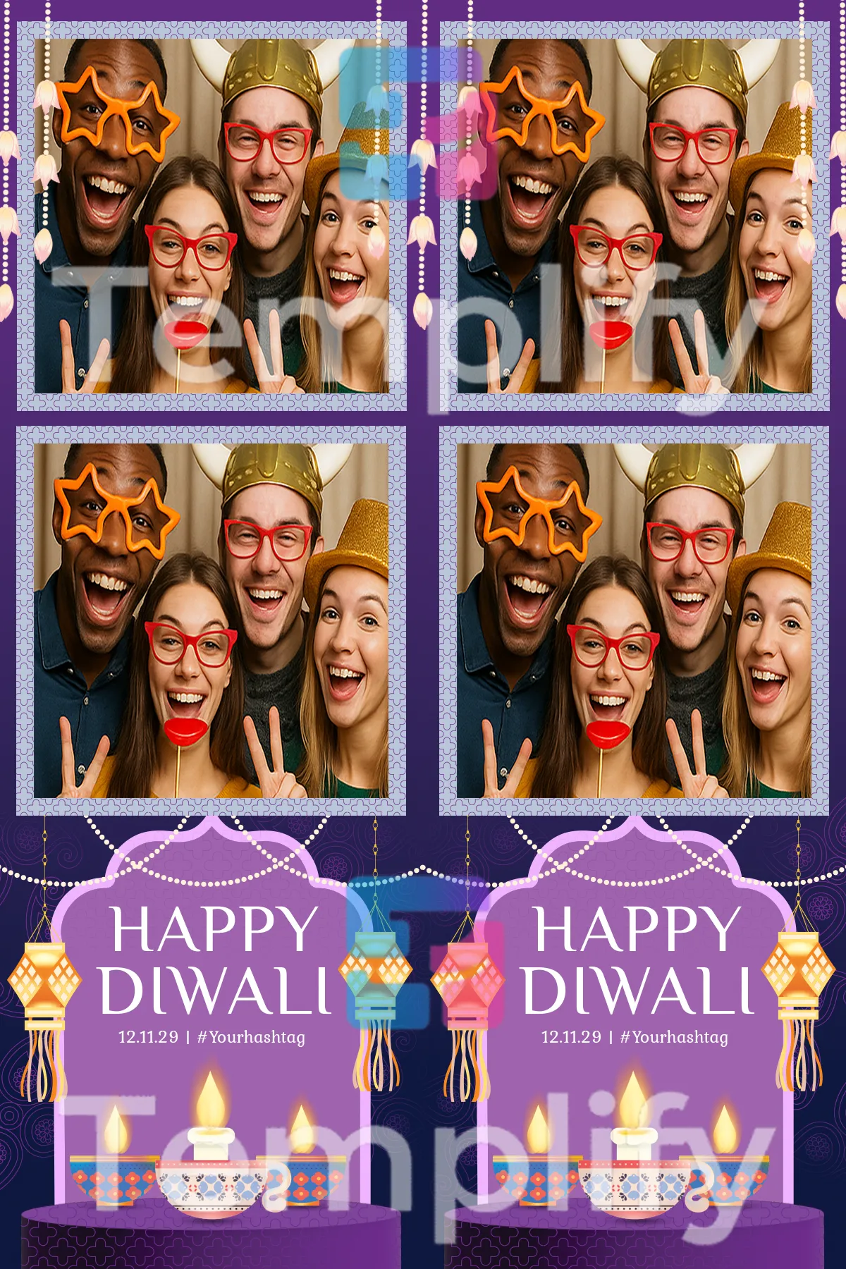 Diwali festival photo-booth-template