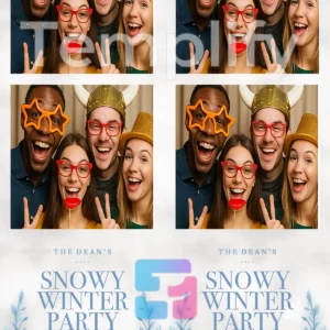 Winter photo booth template