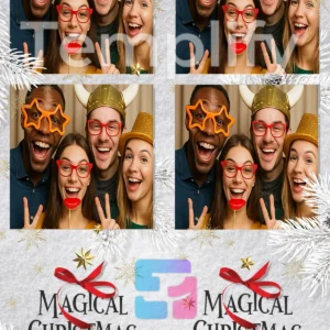 Magical christmas photo booth template