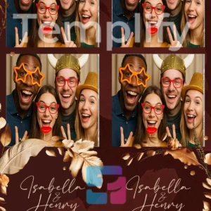 Autumn photo booth template