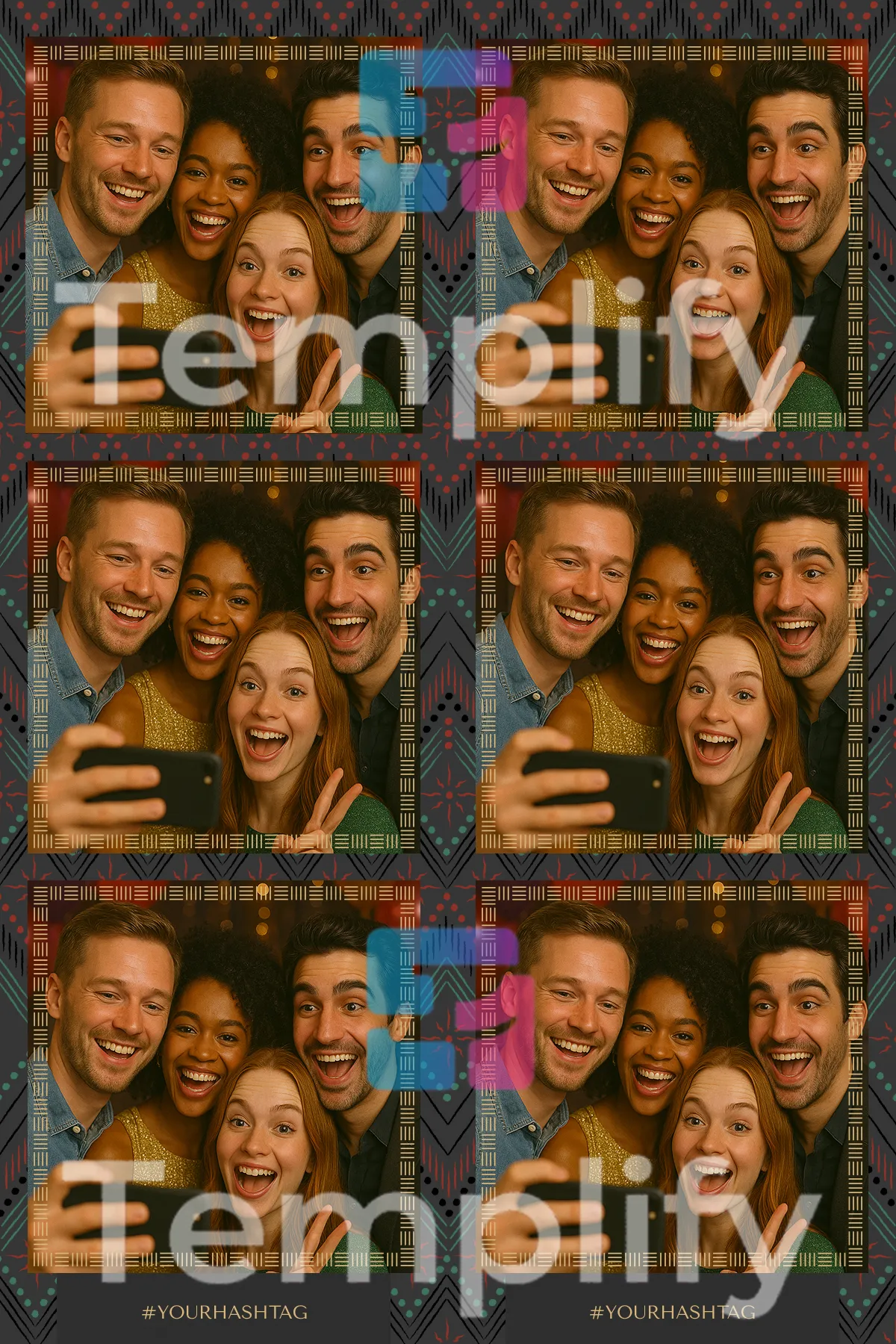 Kwanzaa photo booth template