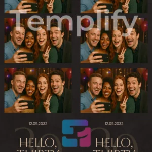 30th birthday photo booth template