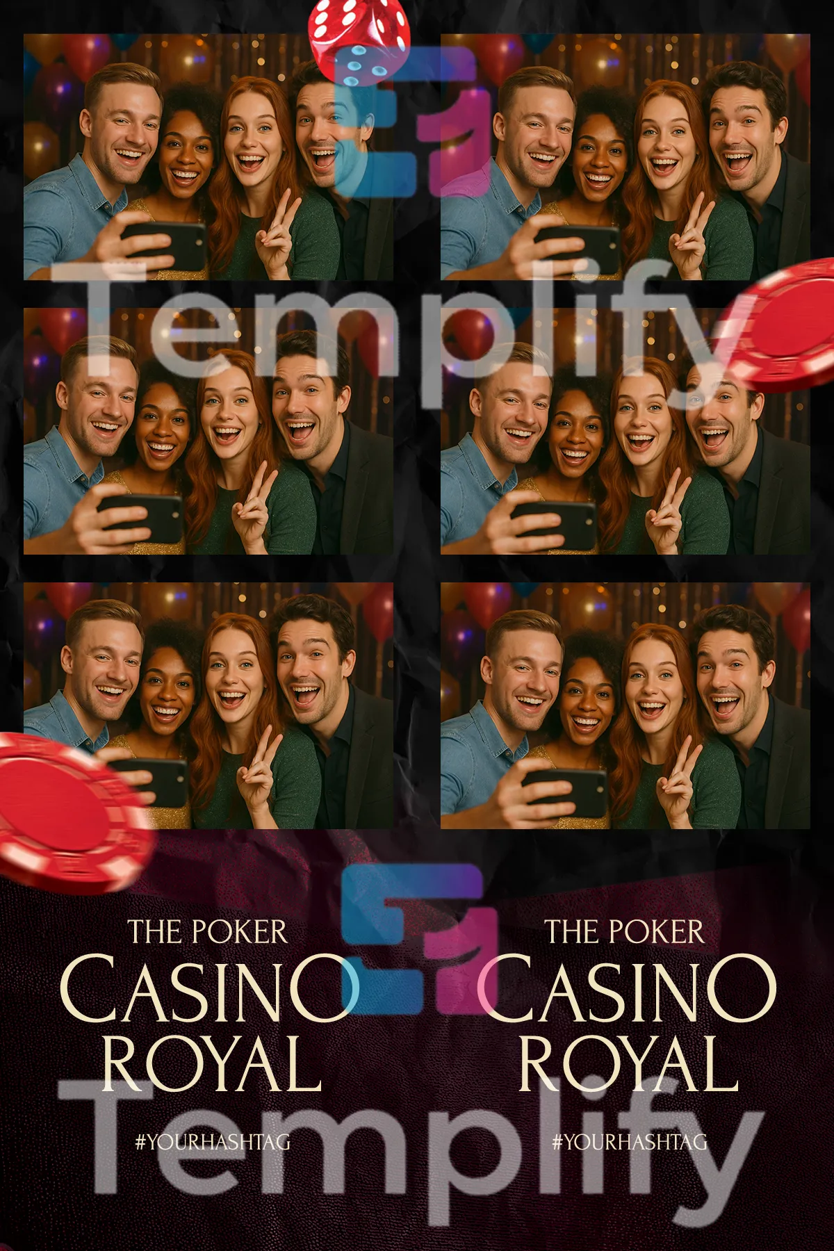 Casino photo booth template
