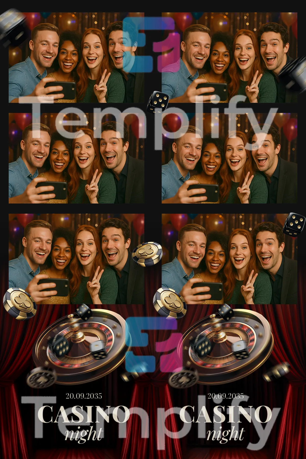 Casino photo booth template