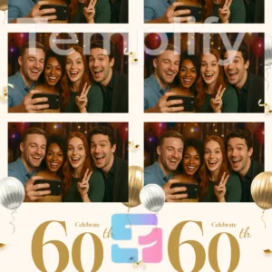 60th birthday photo booth template