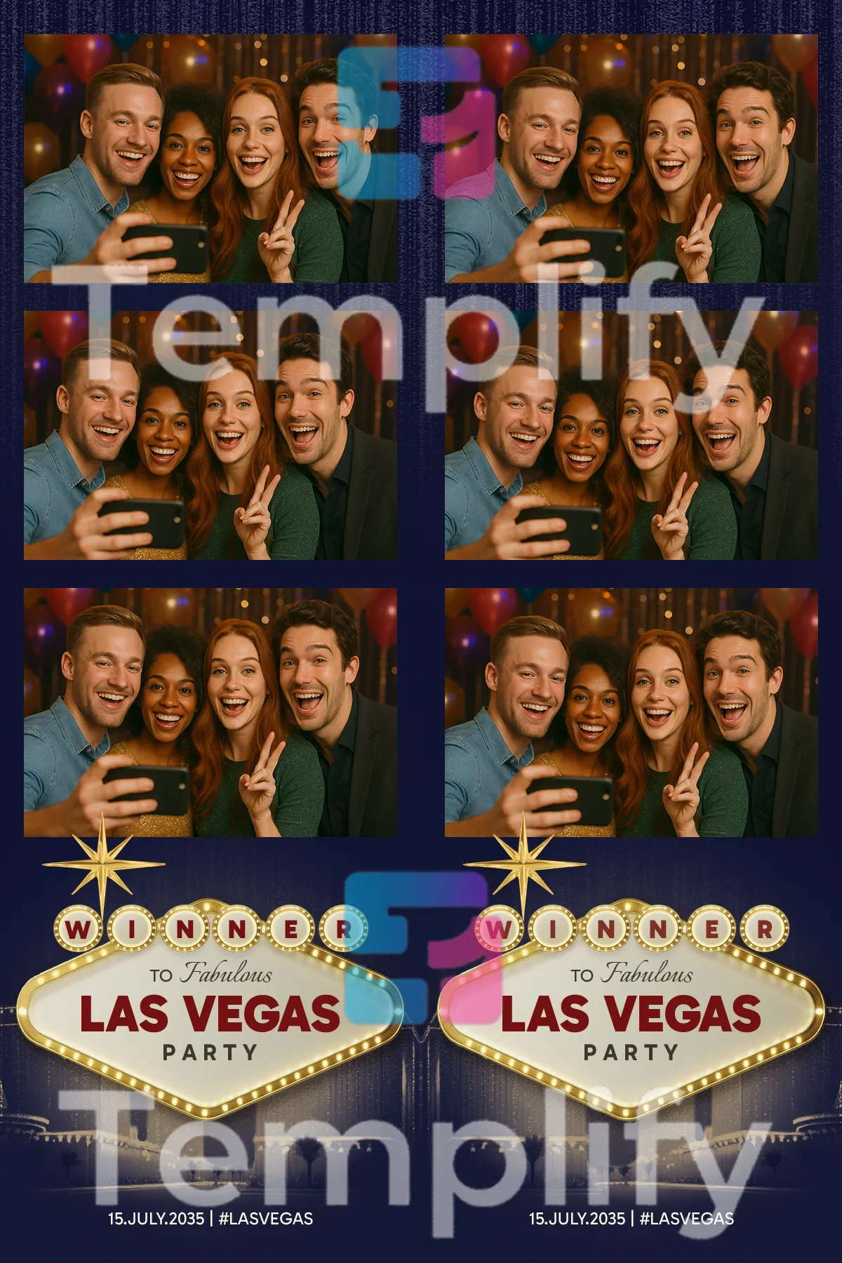 Las vegas photo booth template