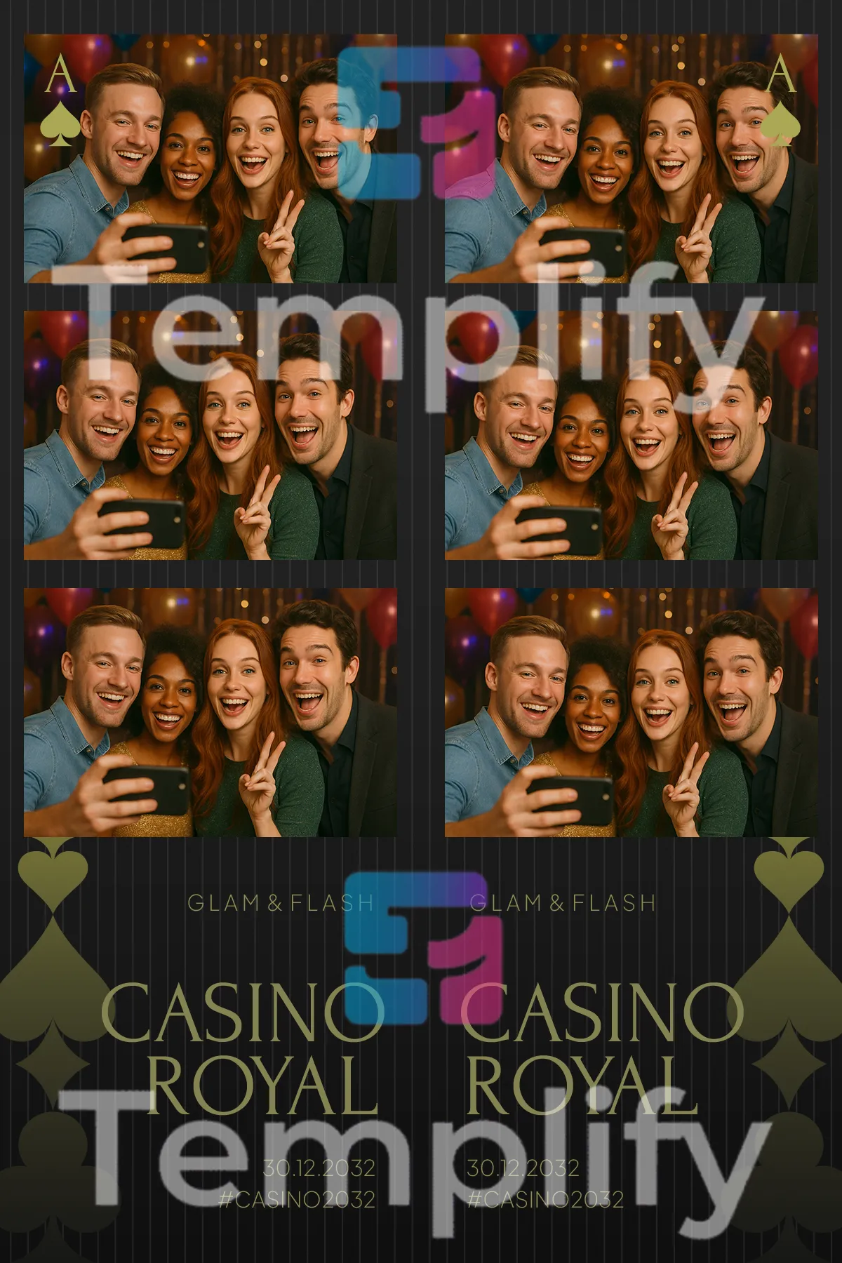 Casino photo booth template