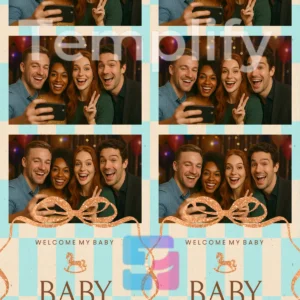 Baby shower photo booth template