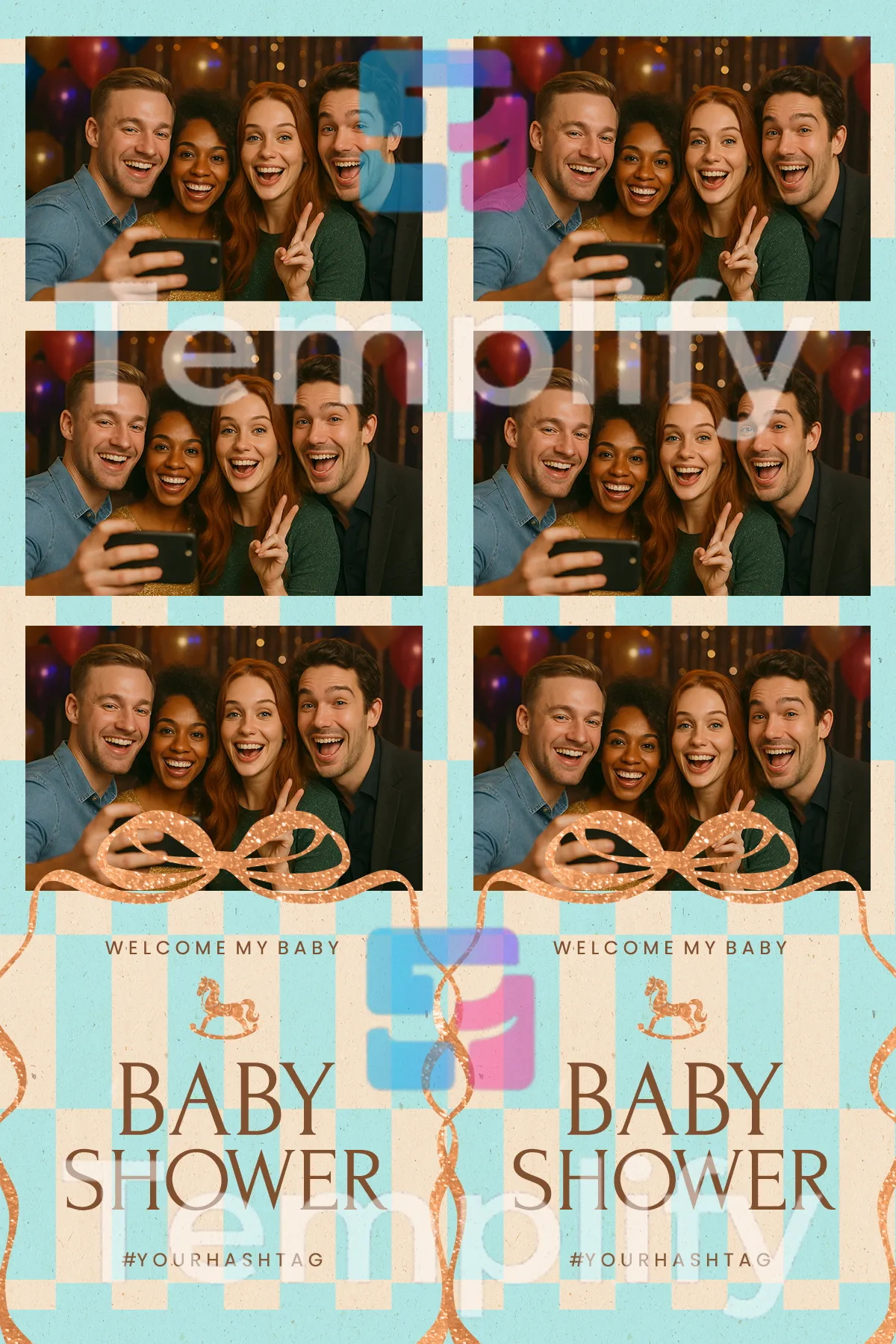 Baby shower photo booth template
