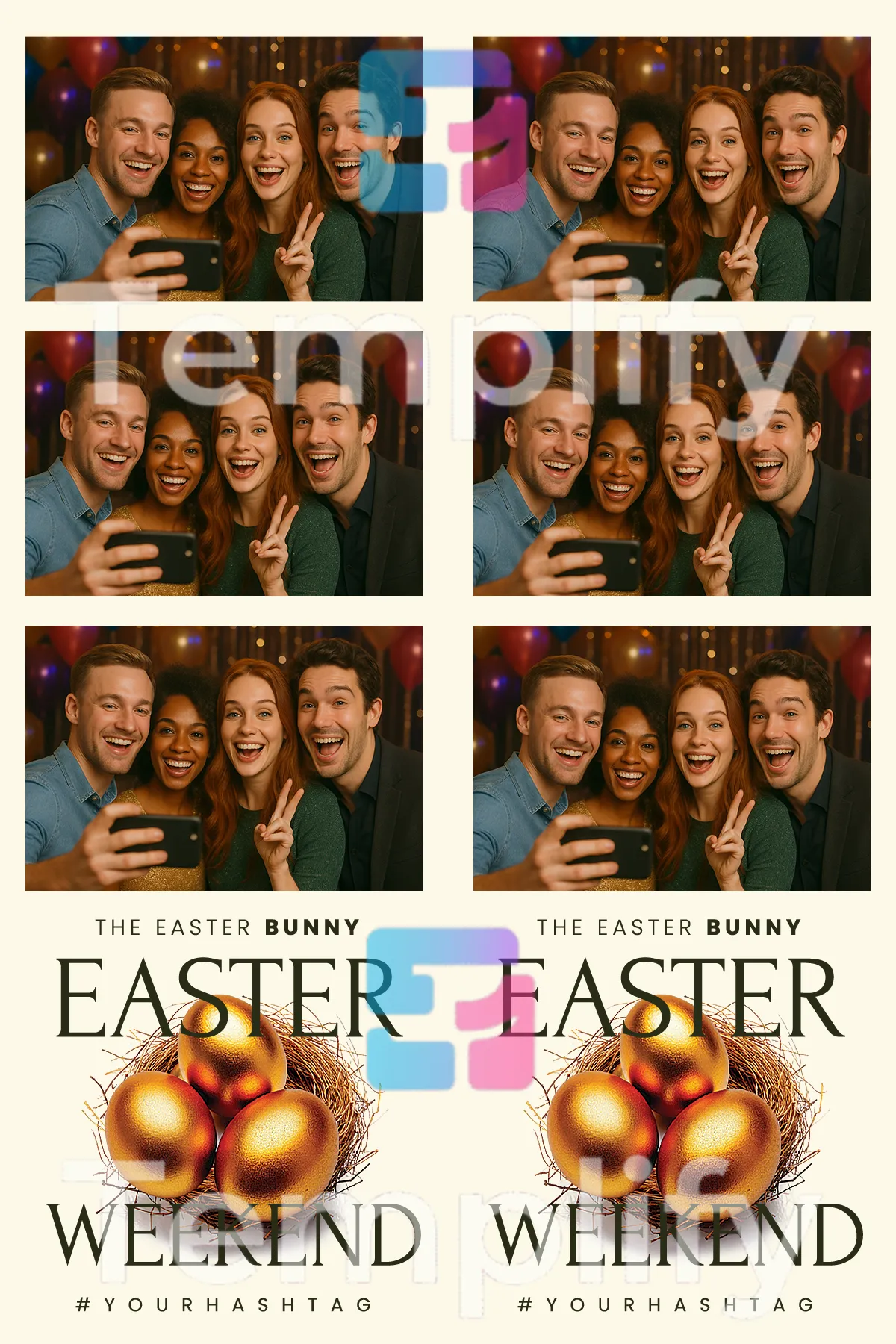 Easter weekend photo booth template