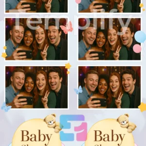 Baby shower photo booth template