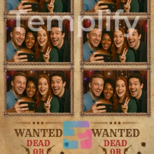 Wanted dead or alive photo booth template