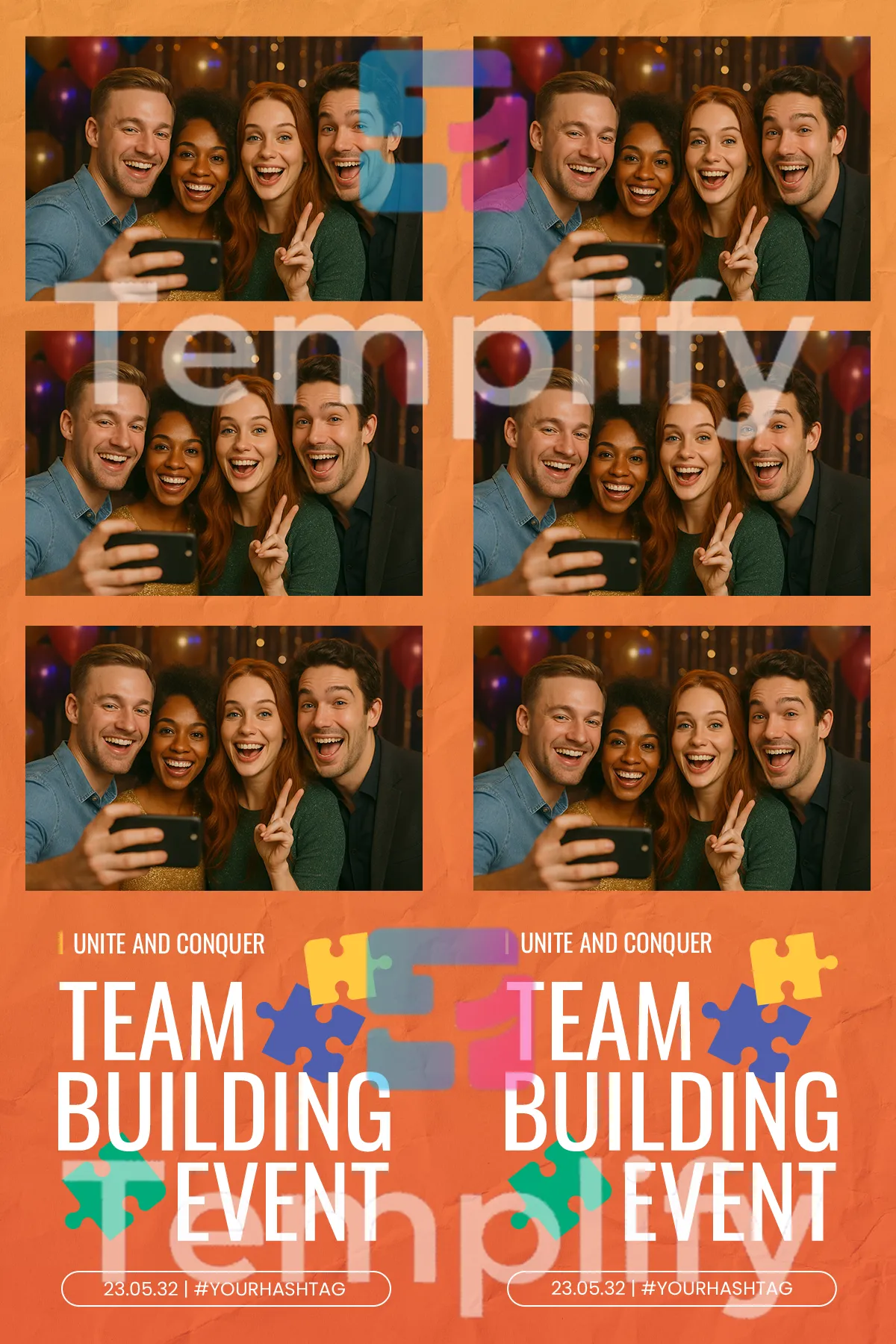 Corporate event photo booth template