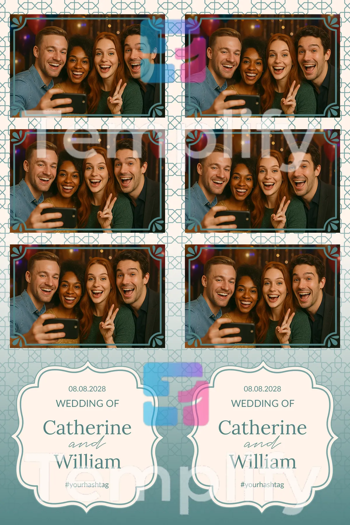 Islamic wedding photo booth template