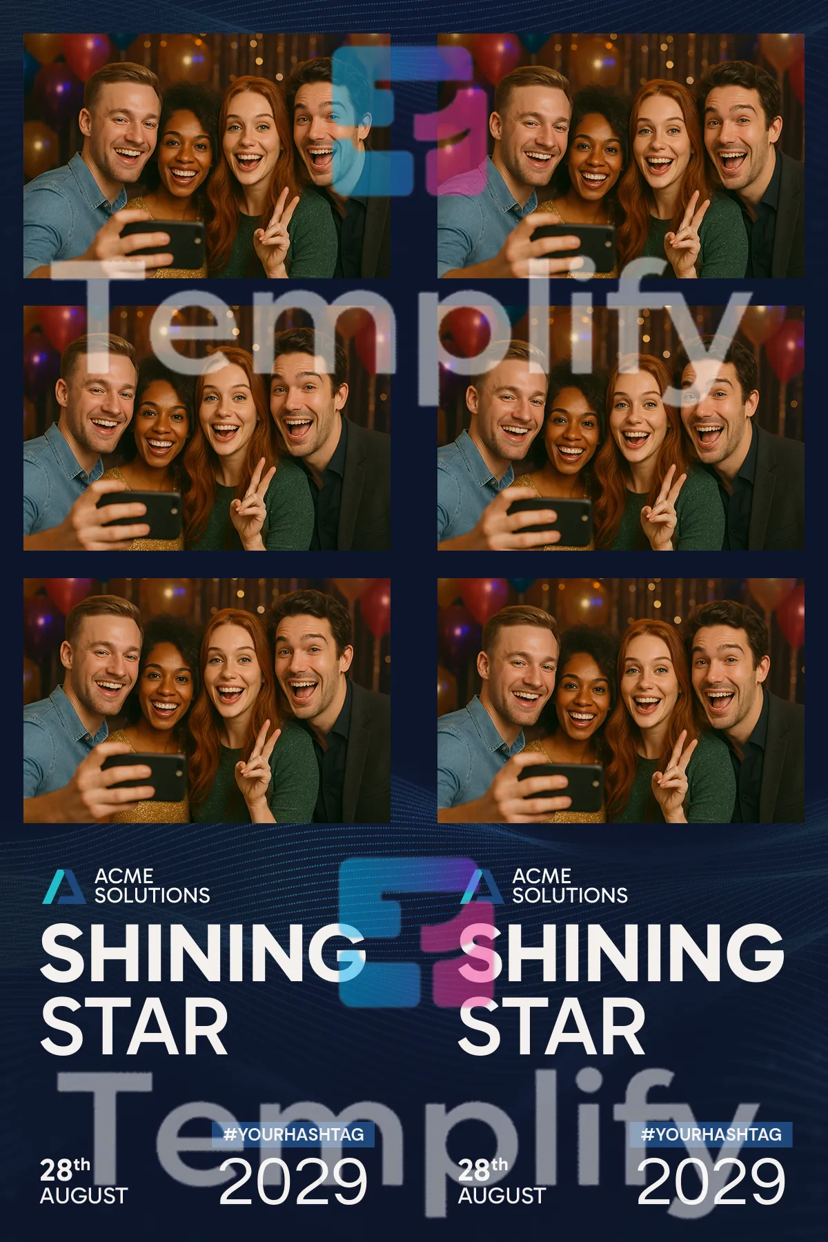 Corporate photo booth template