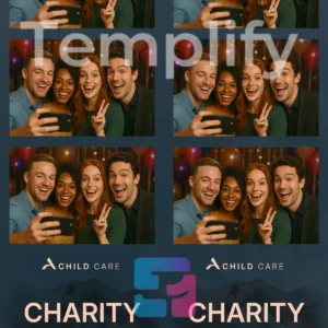 Charity event photo booth template
