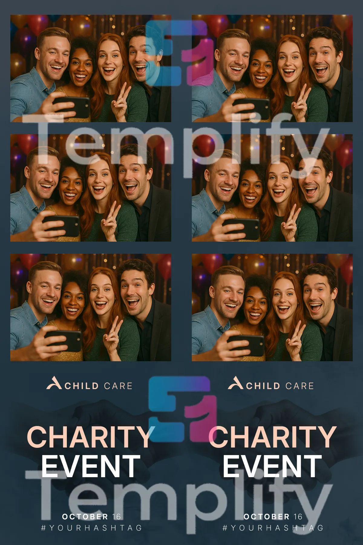 Charity event photo booth template
