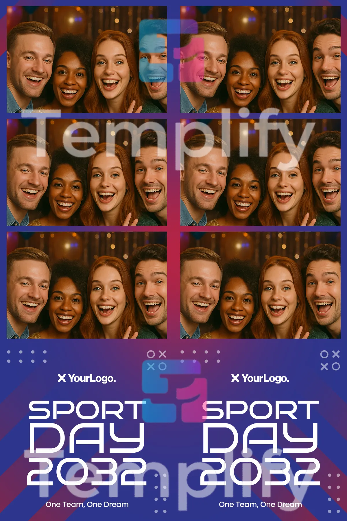 Sports day photo booth template