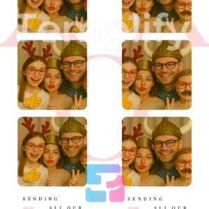 Valentines day xoxo photo booth template