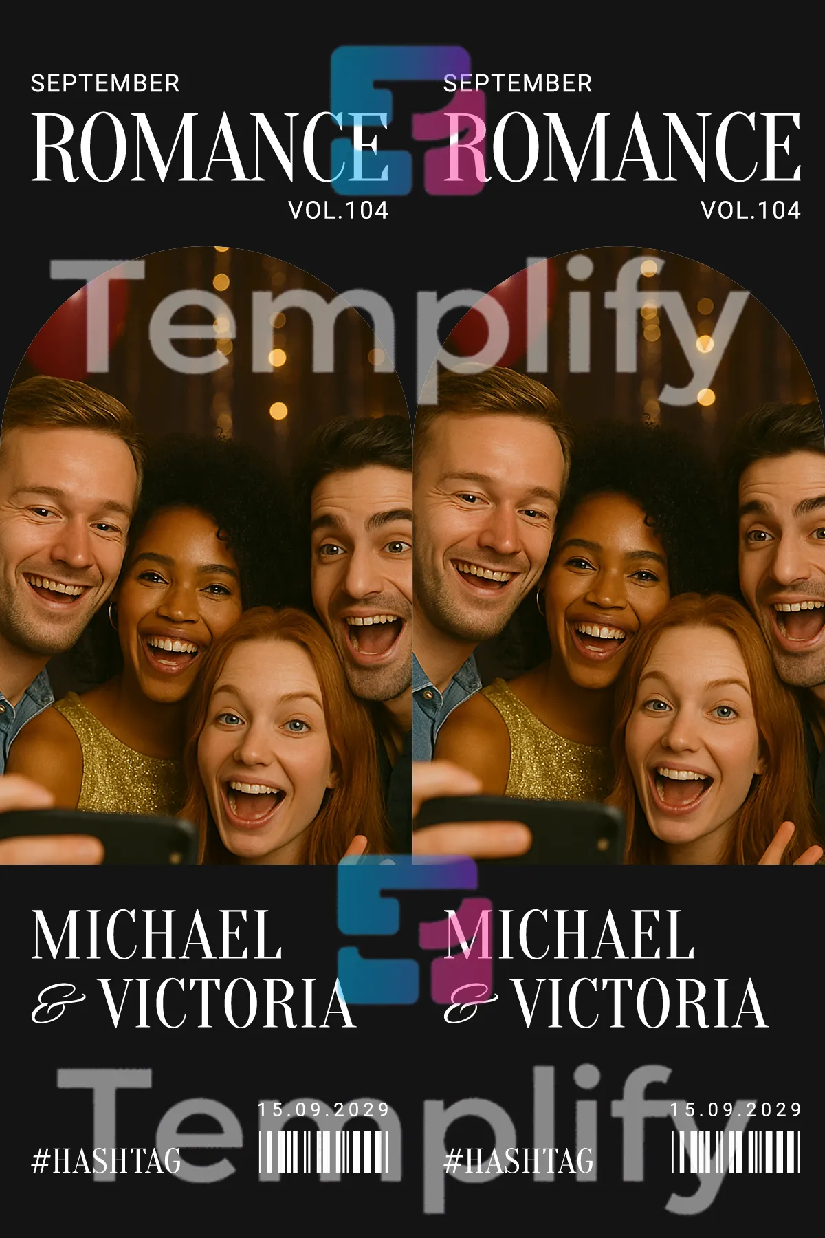 Magazine cover photo booth template