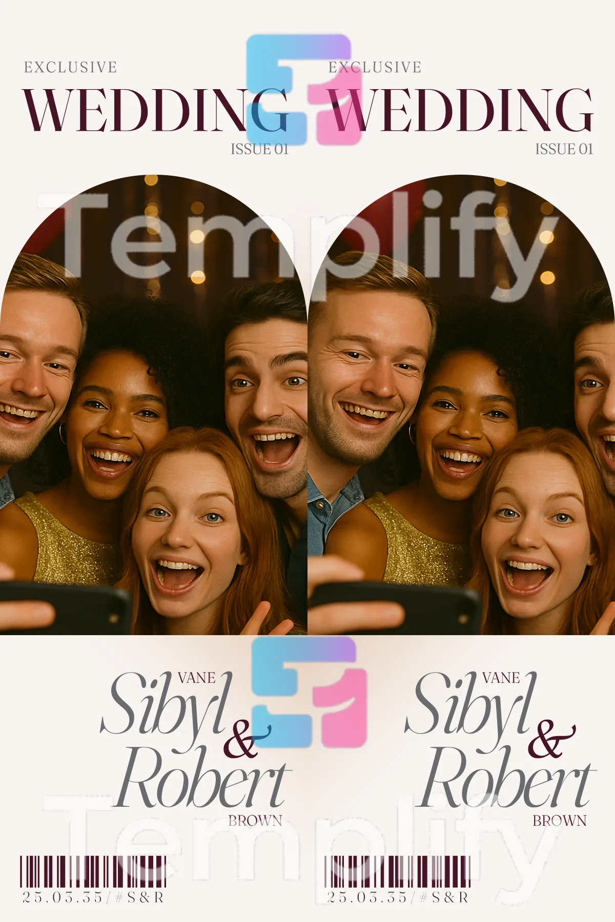Magazine cover photo booth template